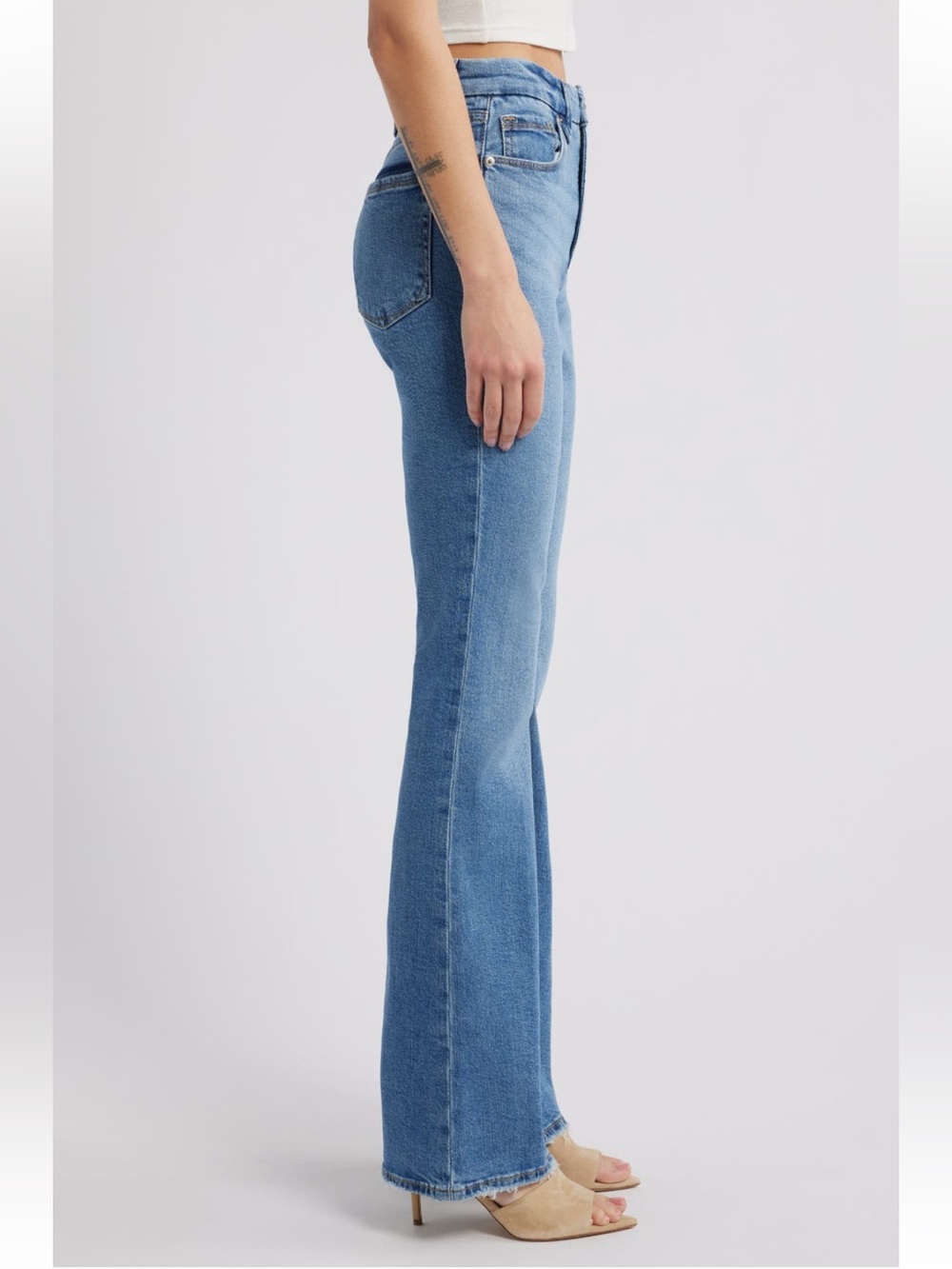 NWT Good American Good Classic Bootcut Jeans in Indigo - Picture 3 of 12